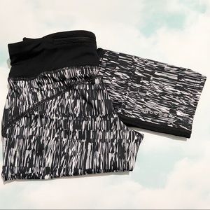 NIKE Dri Fit Black And White Athletic Leggings